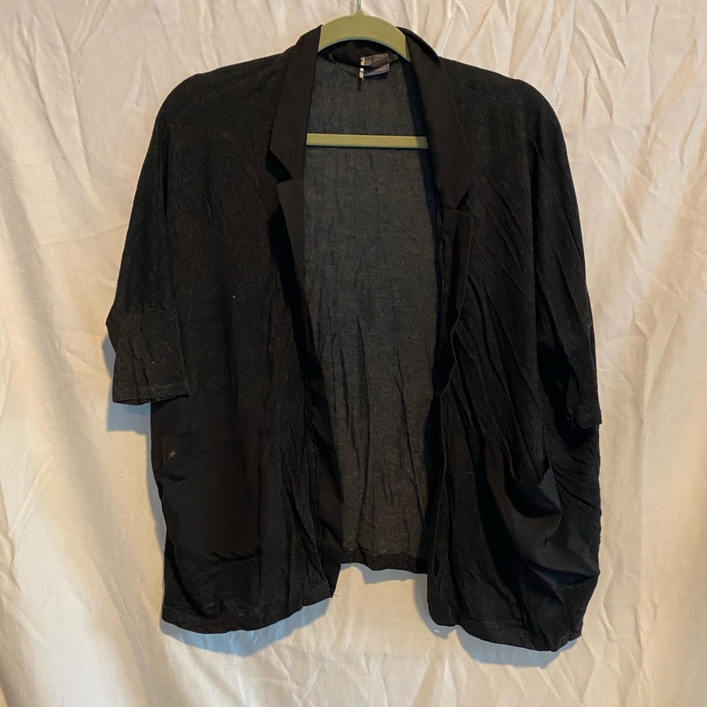 Sparkle and Fade Charcoal and Black blazer Kimono